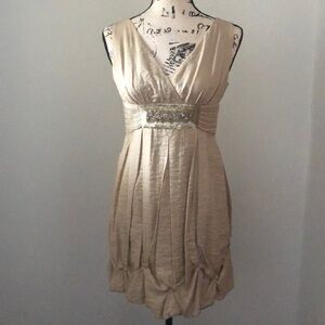 BCbgmaxazria gold dress
